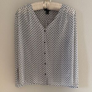 H&M Black and White Button Down Shirt - size 8